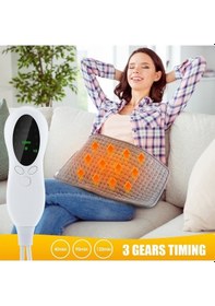 Resim Pazly Reedark Elektrikli Isıtma Pedi - Gri, 30x60cm, 10 Seviye Sıcaklık, 3 Zamanlayıcı, Boyun & Bel Ağrısı İçin 