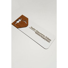 Resim Kuzeylina Kadın Soyunma Odası Kapı Tabelası | 19x7 cm Çift Katmanlı 
