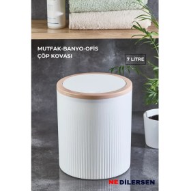 Resim Banyo Mutfak Ofis Lüks Çöp Kovası 7 Litre 
