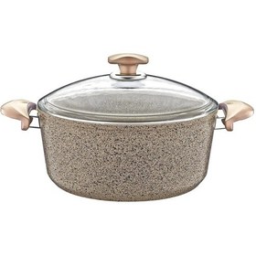 Resim 3110 2 Parça Bio Granit 18x10 Cm 2,00 Litre Derin Tencere Sütlü Kahve Rengi Sütlü Kahve 