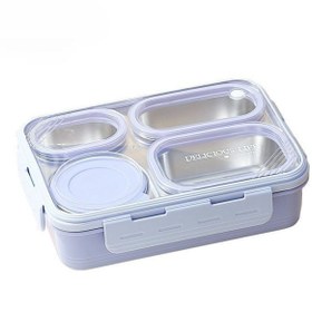 Resim Weather Forecast 304 Çelik Mor 950 ml 4 Bölmeli Öğrenci Ofis Yemek Mama Kabı Sefertası cin864mr 