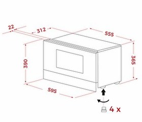 Resim Teka ML 8220 BIS L WH 22 L Beyaz Mikrodalga Fırın 
