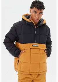 Resim Timberland Progressive Utility Pullover Puffer Erkek 1/2 Fermuarlı Kapüşonlu Şişme Mont Taba-siyah Taba 