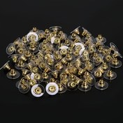 Resim 50 adet Renk Koruyucu Elektro Kaplama Küpe Arka - DIY Takı için Kayıp ve Kayma Önleyici Küpe Çivileri. 