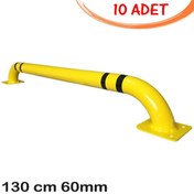Resim İlgi Trafik Araç Park Etme Demiri Otopark Ayırıcı Bariyer Ayırma Araç Stoperi 130cm Ø60mm 2mm (10 ADET) 