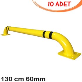 Resim İlgi Trafik Araç Park Etme Demiri Otopark Ayırıcı Bariyer Ayırma Araç Stoperi 130cm Ø60mm 2mm (10 ADET) 