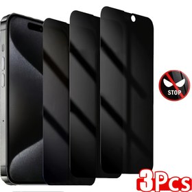 Resim 3'lü Gizlilik Koruma Temperli Cam Ekran Koruyucu, iPhone 11 12 13 14 15 16 Pro Max 14 15 16 Plus 16 15 14 13 12 11 Pro HD Şeffaf, Tam Kapsama, Kırılmaz, Yağa Karşı Dirençli, Terlemeye Karşı Dirençli 