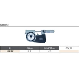 Resim Fett 0-25mm Pld Pasimetre 