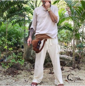 Resim Crow'sRoom Handmade Deri Bel Ve Bacak Çantası (kapaklı Model Taba) 