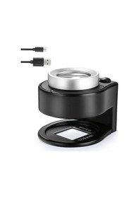 Resim Led Işıklı 30x Büyüteç Büyüteç, Şarj Edilebilir Taşınabilir Masaüstü Metal Kuyumcular Büyüteç, Işıklı Büyüteç 