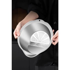 Resim 304 Çelik Mutfak Sebze Bakla Pirinç Yıkama Makarna Süzme Süzgeci MT113 