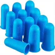 Resim Willowhaven 12 Parça Mavi Silikon Sıcak Tutkal Eldiveni Parmağı Koruyucu Başlık 