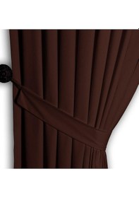 Resim Koyu Kahve Ada Fon Perde Sık Pile 1'e 3 Pile-koyu Kahve Koyu Kahve 