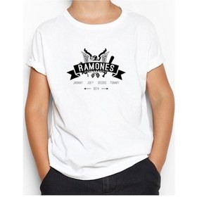 Resim Ramones 1974 Beyaz Çocuk Tişört Beyaz 
