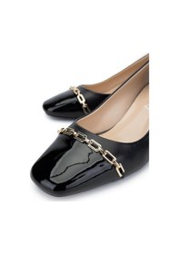 Resim Tamer Tanca Kadın Hakiki Deri Siyah Topuklu Ayakkabı 1027 01 Bn Ayk Sk24-25 Syh Dr/syh Rgn Siyah Deri 