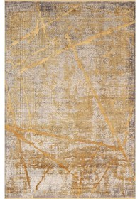 Resim Art At001s Sarı Halı Modern Desen Triko Akrilik Viskon Boyama Yüksek Sıklık Ipek Serisi-757 Sarı 