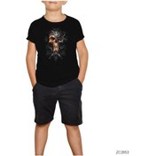 Resim Skull Robotic Siyah Çocuk Tişört Siyah 