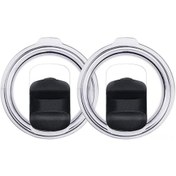 Resim Dofolink Yetı Uyumlu Manyetik Kaydırıcı Kapaklı Termos Kapağı - Isı Koruma, Içim Kolaylığı, Dökülme Engeli, Bpa-içermeyen, 2 Adet Kutulu Gümüş Beyaz 