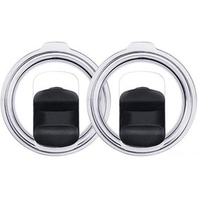 Resim Dofolink Yetı Uyumlu Manyetik Kaydırıcı Kapaklı Termos Kapağı - Isı Koruma, Içim Kolaylığı, Dökülme Engeli, Bpa-içermeyen, 2 Adet Kutulu Gümüş Beyaz 