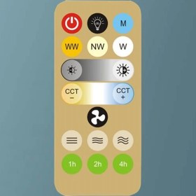 Resim 360 ° Dönen Tavan Vantilatörü Işık E27 Akıllı Fan Uzaktan Kumandalı LED Fan Işık Oturma Odası Yatak Odası Üst 3W 