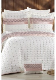 Resim Colors Micro Çift Kişilik Yatak Örtüsü Krem Pudra 