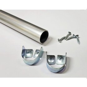 Resim Gardırop Askı Borusu Yuvarlak Alüminyum Dolap Borusu 90 Cm 