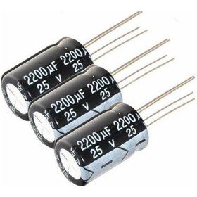 Resim 2200uf 25v Kondansatör 16x20 7.5mm 105c 10 Adet Pcs 