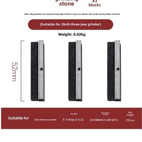 Resim Yunboo Üç Ayarçılı Silindir İç Çap Taşlama Aleti - Motor Parçaları Taşlama, Pürüzsüzleştirme Ve Fırçalama Aracı 2 İnç Taşlama Taşı 