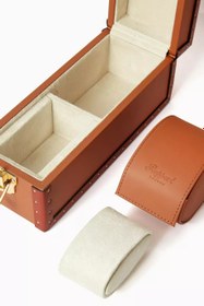 Resim Kensington İkili Deri Saat Kutusu, Kahverengi, Seyahat Çantalı Lüks Tasarım - Kahverengi 