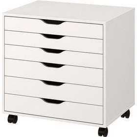 Resim Alex Keson Beyaz 67x66 Cm Tekerlekli Ünite -keson 