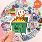 Resim 100 adet Mizahi Alıntı Stickerları - "Eh, Beni Etkilemez" & Daha Fazla Komik Yaşam Sözleri - Laptoplar, Telefonlar, Gitarlar, Su Şişeleri, Arabalar, Bisikletler, Bagajlar, Scrapbooklar, Müzik Aletleri için Vinil Çıkartmalar - Parti İkramları, Ödüller, Tatil Hediyeleri, Dekoratif Çıkartmalar için İdeal | Karikatür Tarzı Stickerlar | Yapışkanlı Stickerlar 