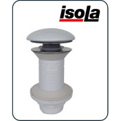 Resim Isola Lavabo Gider Süzgeci Pop Up Basmalı Bas-Aç Klik Klack Bağlantı Ağzı 1 1/4'' (4.2 Cm) Olan Lavabo Sifonlarına Uygun 