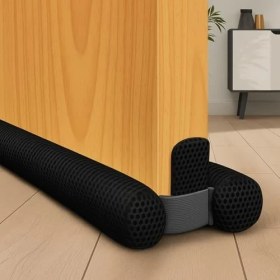 Resim Cekar Store Okavango Çift Taraflı Kapı Altı Izolasyon Süngeri, Kapı Altı Rüzgar Önleyici, Ayarlanabilir, Soğuk Geçirmez, Toz Geçirmez, Eşik Altlığı(Siyah) 