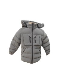 Resim Life For Moda Erkek Çocuk İçi Peluş Astarlı Çıkarılabilir Kapüşonlu Su Geçirmez Mont 2042 Füme 