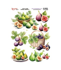 Resim Pirinç Dekopaj Kağıdı 30x42cm Pt-3796 İncir 