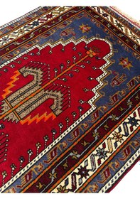 Resim El Dokuma Sıfır Konya Kavak Halısı Seccade 117x185 Kök Boya Sık Namazlık Kırmızı 