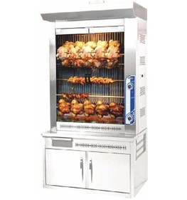 Resim Pimak Dökümlü Piliç Makinesi Tüplü 6 + 5 Şiş 55 Piliç 120 X 80 X 200 Cm 