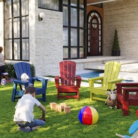 Resim Pino Çocuk Adirondack Sandalye-Kırmızı 