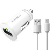 Resim Hypergear 2.1A 2X Hızlı Araç Şarj Aleti Set Micro Kablo Beyaz 