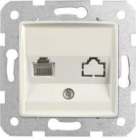 Resim Viko Linnera/rollina Krem Tekli Data Cat-6 İnternet Prizi Çerçevesiz - 90441078 