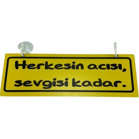 Resim TKY Cam Süsü Yazı ’herkese Müsait Olan Bana Meşgul Olsun’ Mdf Vantuzlu 