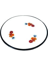 Resim Emaye Market Emaye Sini Dekorlu Nostalji Emaye Sofra Kahvaltılık Meyvelik 70 cm 