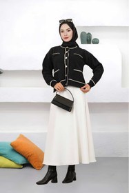 Resim CNG MODA Puf Scuba Kumaş Kloş Etek 