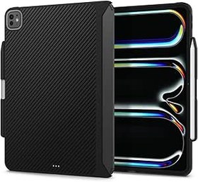 Resim Spigen iPad Pro 13" (2024) Kılıf Enzo Aramid OneTap Metal Ring MagFit Black - ACS07009 
