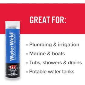 Resim Jb Weld water Weld Güçlü Suya Dayanıklı Delik Tıkayıcı Epoksi Hamur- Metal - Plastik - Ahşap Hamur Yapıştırıcı Dolgu 