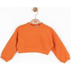 Resim Nk Kids Kız Bebek Simli Kazak-15108 Turuncu 