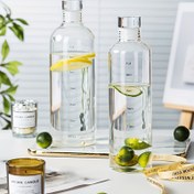 Resim Zaman Damgalı Büyük Kapasiteli Su Şişesi ile Çayır, Sızdırmaz ve Darbe Direnci PPSU Ölçüm Bardağı Erkek ve Kadınlar için, BPA-Free Plastik, El Yıkama, Yuvarlak Hafif Tasarım Soğuk Kahve ve İçecekler için 