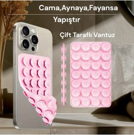 Resim Case collection Slikon Çift Taraflı Vantuz Telefon Tutucu Vakum,Cama Yapışan Çift Taraflı 