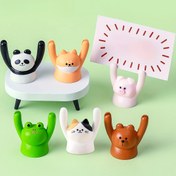 Resim Sevimli Hayvan Reçine Not Tutucular - Panda, Domuz, Köpek, Kedi, Kurbağa, Ayı Tasarımları Yükseltilmiş Ellerle Masa & Araba Dekoru İçin - İdeal Şükran Günü Hediyesi 
