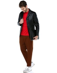 Resim Dericlub E-1024 Hakiki Deri Erkek Ceket-Siyah 